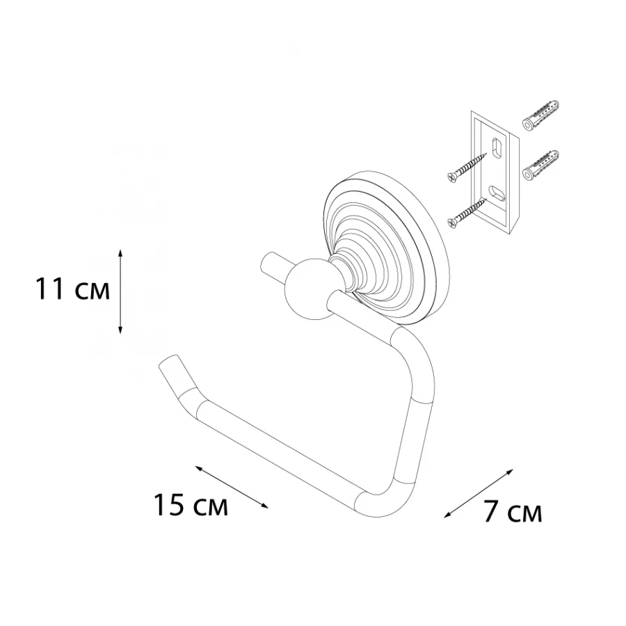 Бумагодержатель Fixsen Retro FX-83810A антик