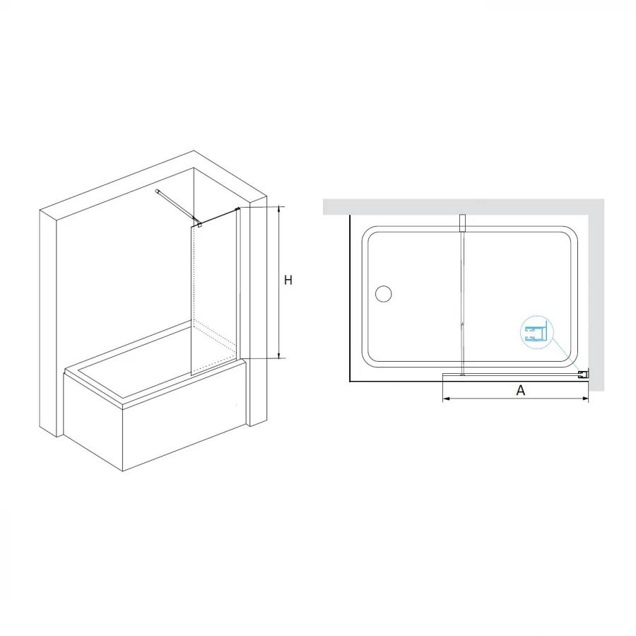 Шторка на ванну RGW SC-052 35115207-11 700 прозрачное