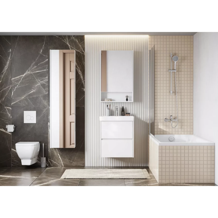 Зеркальный шкаф Aquaton Сканди 55 белый 1A252102SD010 55x85 см