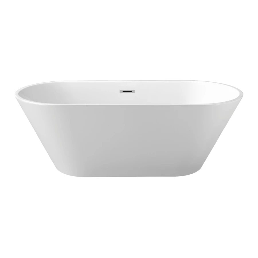 Ванна акриловая Aquatek Хорса отдельностоящая в комплекте со сливом и ножками белый глянцевый AQ-5776 168х76 см
