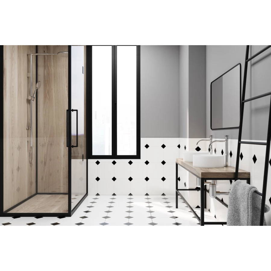 Вставка Absolut Keramika Element Taco Esencia Negro 4,8x4,8 см