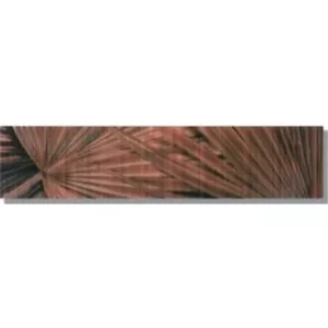 Керамический бордюр Керамин Тропикана 3шб лист коричневый 27,5*6,2