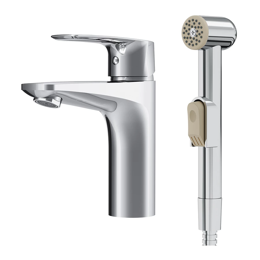 Смеситель для раковины Am Pm Gem с гигиеническим душем F90A03000