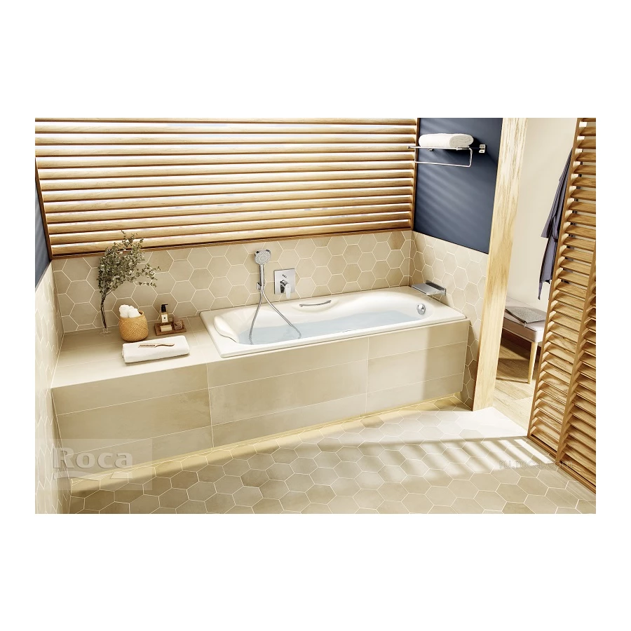 Ванна чугунная Roca Malibu противоскользящее покрытие 7.2309.6.000.0 170х75