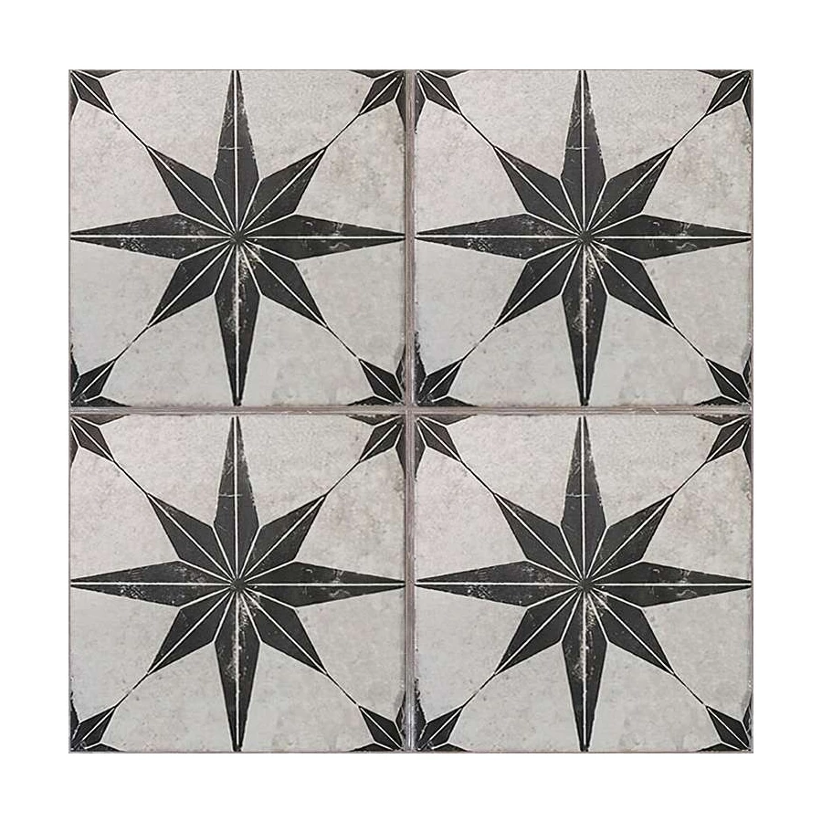 Керамогранит Etili Seramik Scintilla Black Pre-cut черно-белый 45x45 см