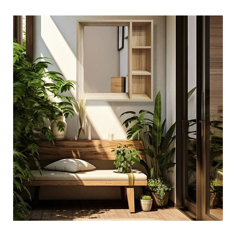 Зеркальный шкаф Runo Эко 55 универсальный 00-00001451