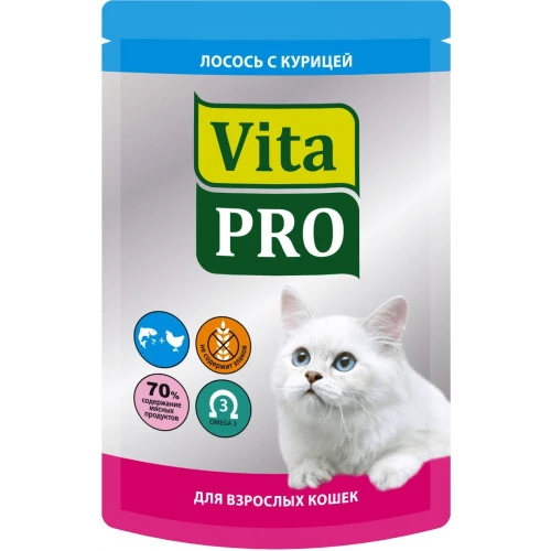 Консервы для кошек Vita PRO курица лосось 100 г 