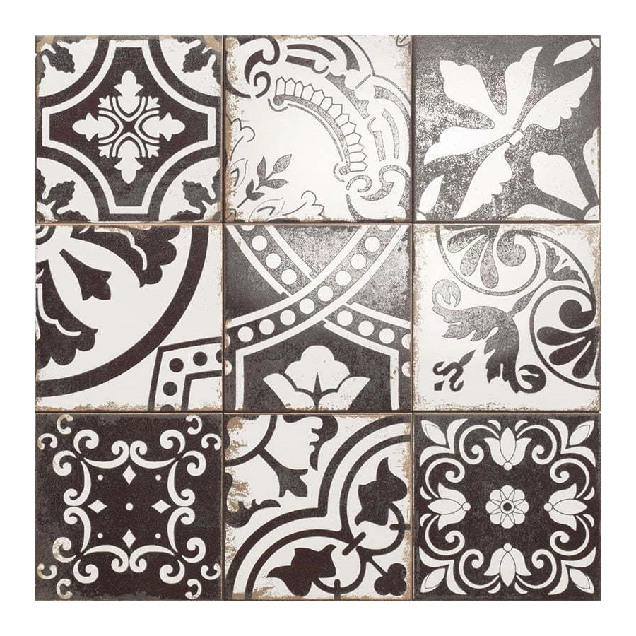 Керамогранит Mainzu Pav. Signe metallici черно-белый 20х20 см