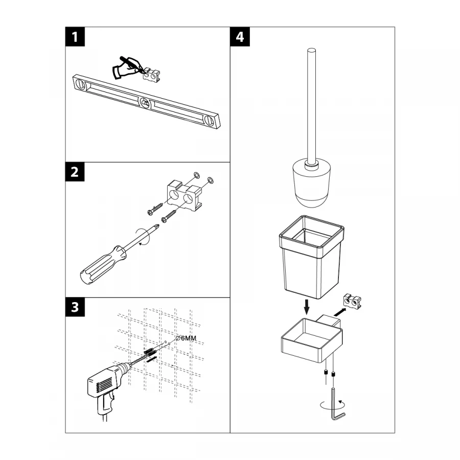 Ёршик для унитаза Lemark Smooth Line с держателем хром 9761019