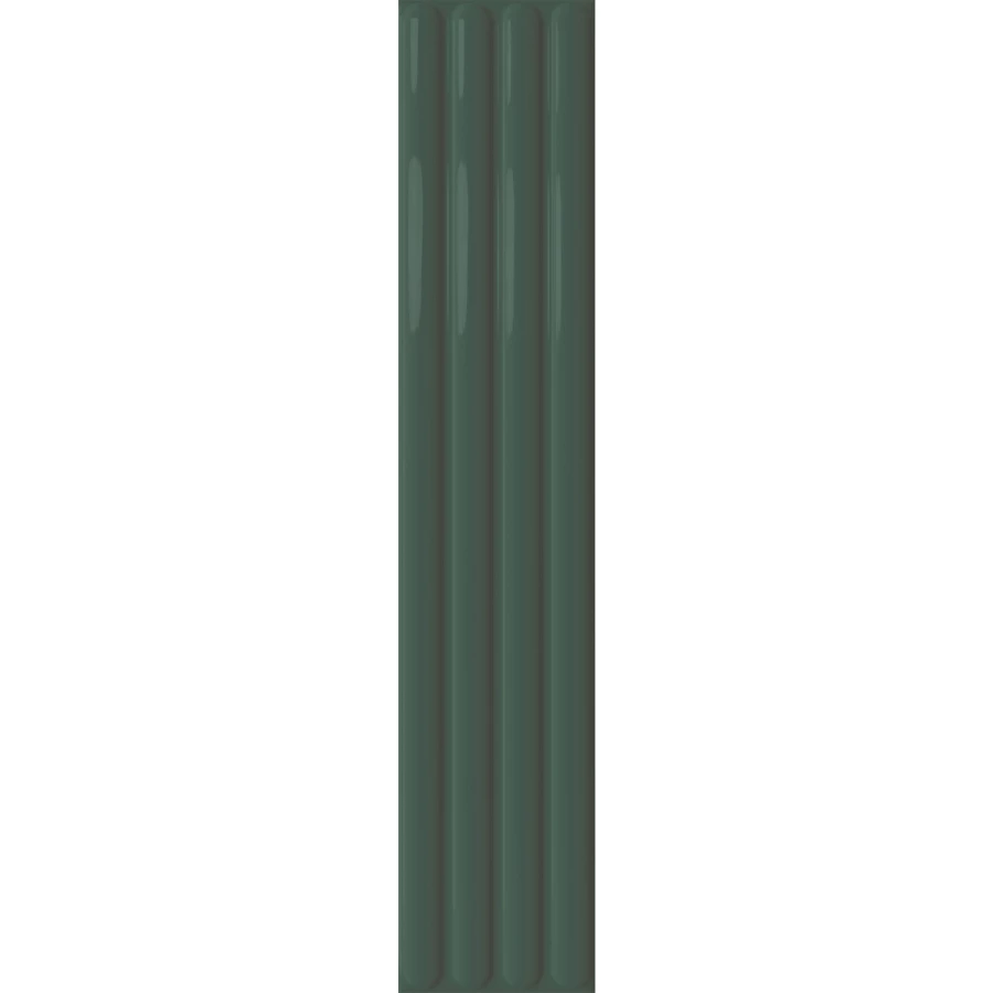 Плитка настенная DNA Tiles Plinto out green gloss 54,2х10,7 см