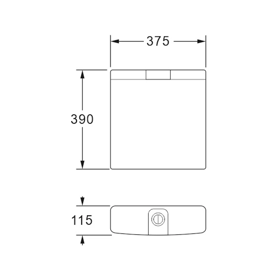 Бачок пластиковый Azario с соединительной трубой белый AZ-214 37.5x11.5x39 см