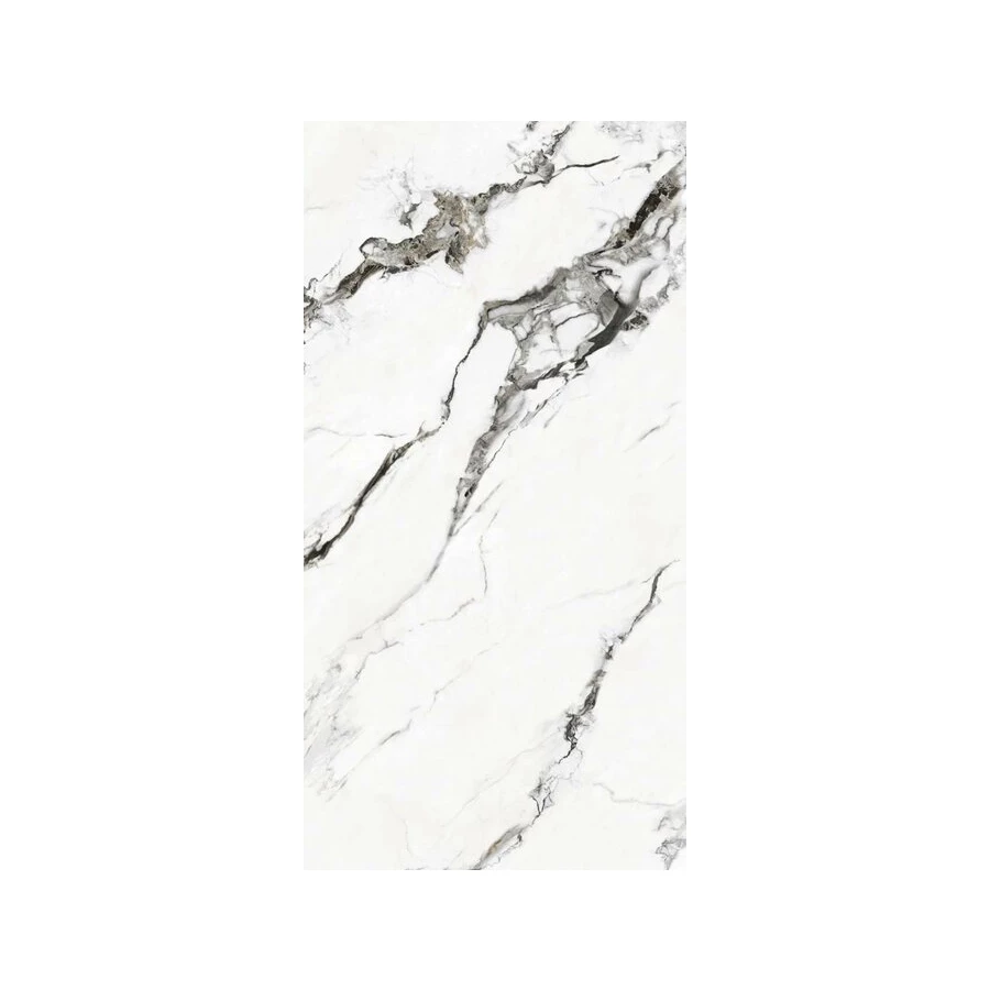 Керамогранит Planet Ceramics UKDD 47 глянцевый с золотом белый 120х60 см