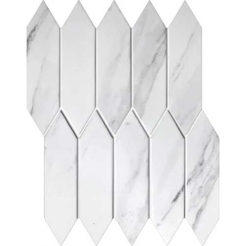 Мозаика Orro Mosaic Керамик Роял Каррара 195х48 матовая белая 31,3х25,75 см