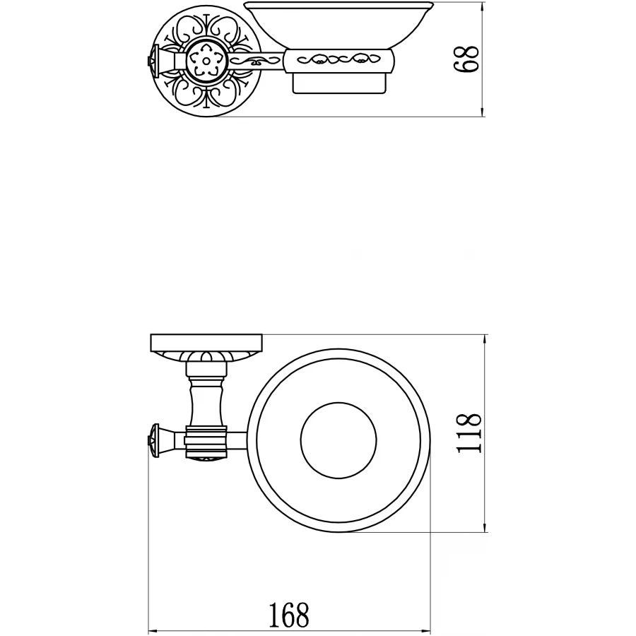 Мыльница керамическая с настенным держателем Savol 58с S-005859C