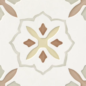 Керамогранит Harmony Peronda Llevant Clay Cross LT матовый бело-коричневый 3386040461 22,3х22,3 см