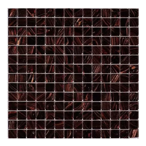 Стеклянная мозаика Rose Mosaic Gold Star сетка 2x2 глянцевая коричневая G48(5)322x322 32,2х32,2 см