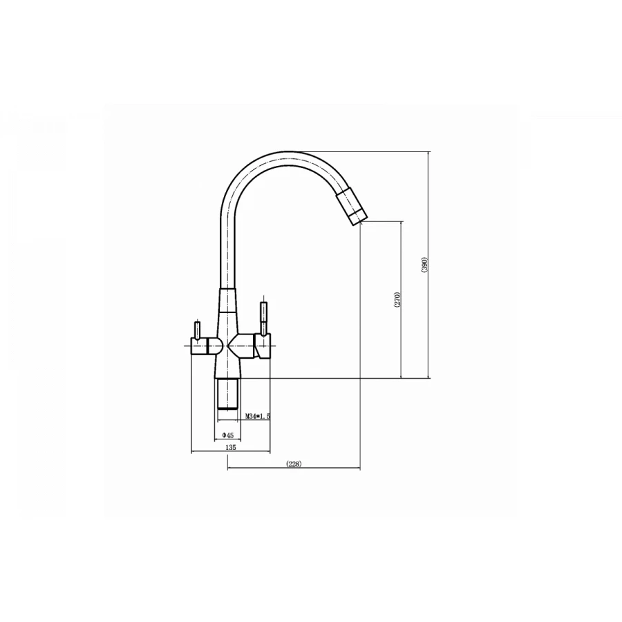 Смеситель для кухни под фильтр Fashun A54029-12