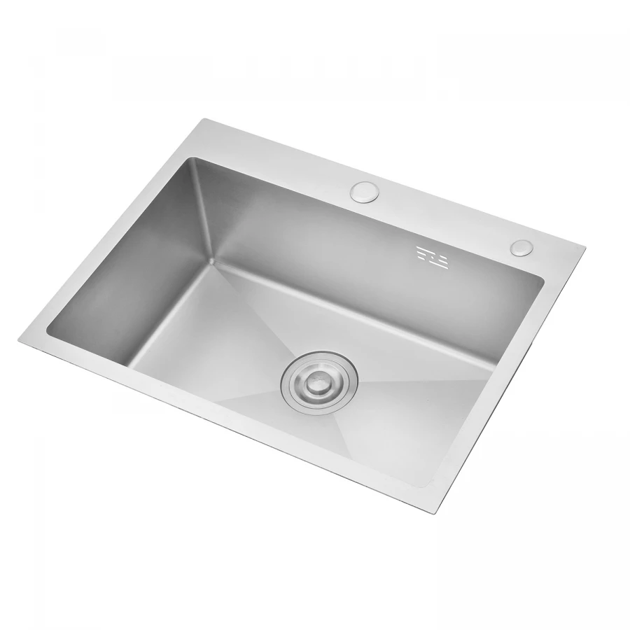 Кухонная мойка Azario Sabrina нержавеющая сталь цвет серебро AZS5050S 50х50х20 см