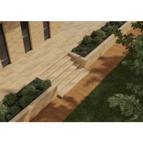 Плитка фасадная Ceramika Paradyz Eremite Beige Elewacja Struktura Mat 40x6,6 см