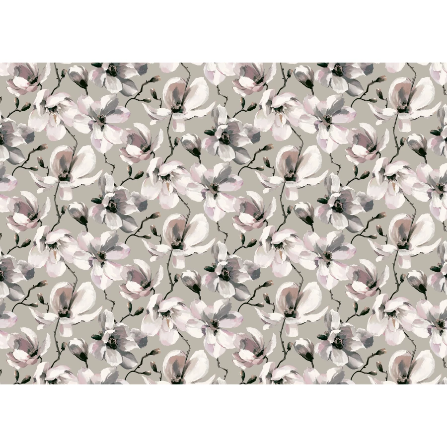 Обои флизелиновые Marburg Flora серые 47466 0,53х10,05 м