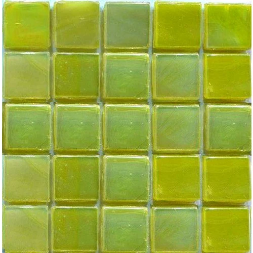 Стеклянная мозаика Art&Natura Classic Glass сетка 15х15 глянцевая зеленая catherina2 29,5х29,5 см