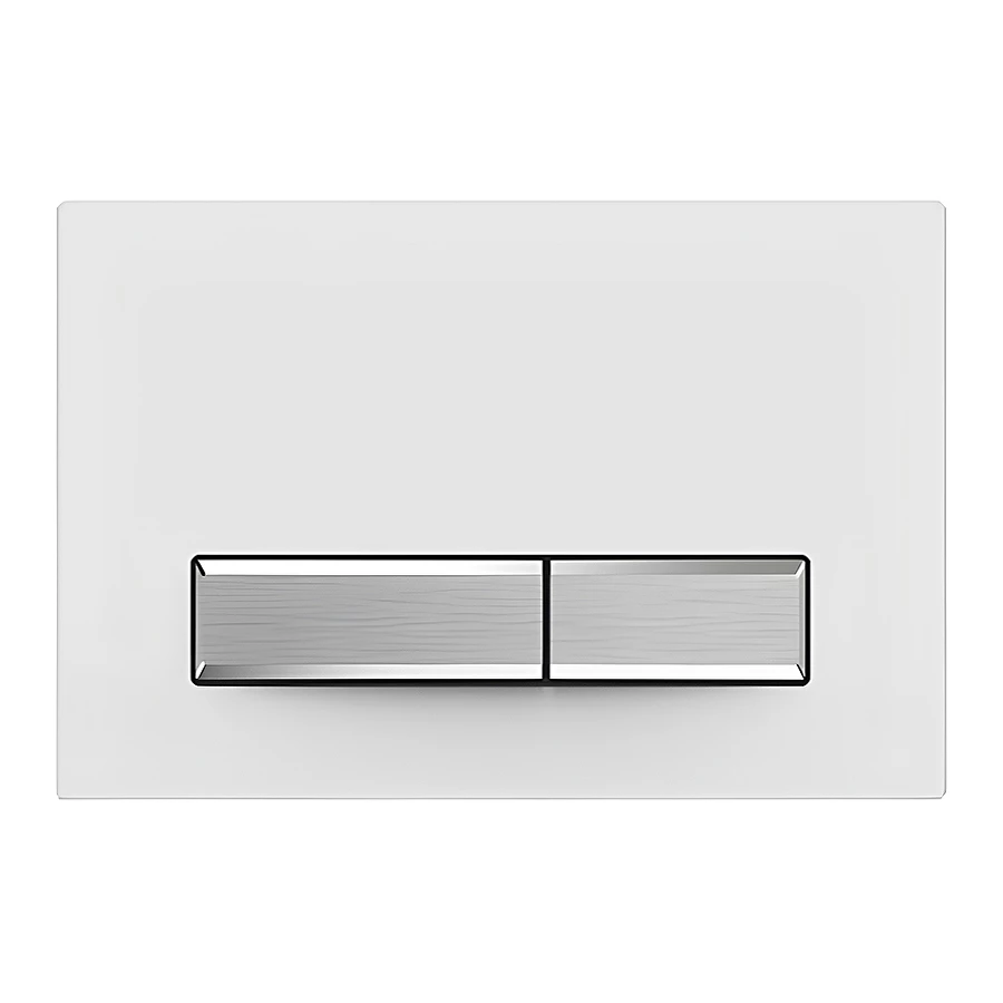 Панель смыва Aquatek Slim 09A-1 Белая глянец клавиша прямоугольная никель