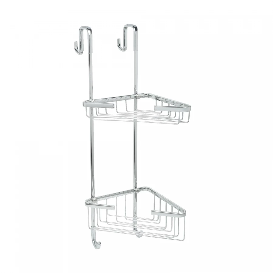 Полка Fixsen для душевой кабины угловая двухэтажная хром латунь FX-853-2