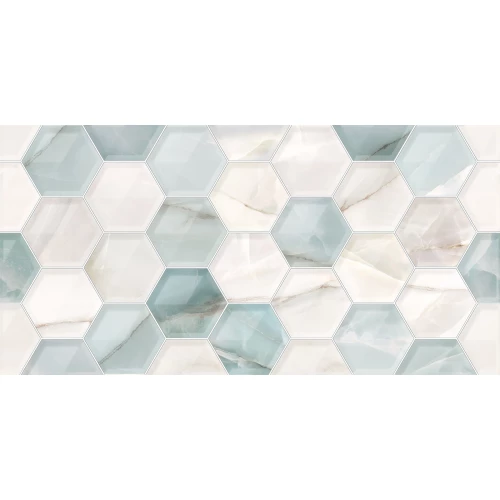 Плитка облицовочная Alma Ceramica Maritime рельефная матовая бирюзовая TWU2550MRM16 50х24,9 см