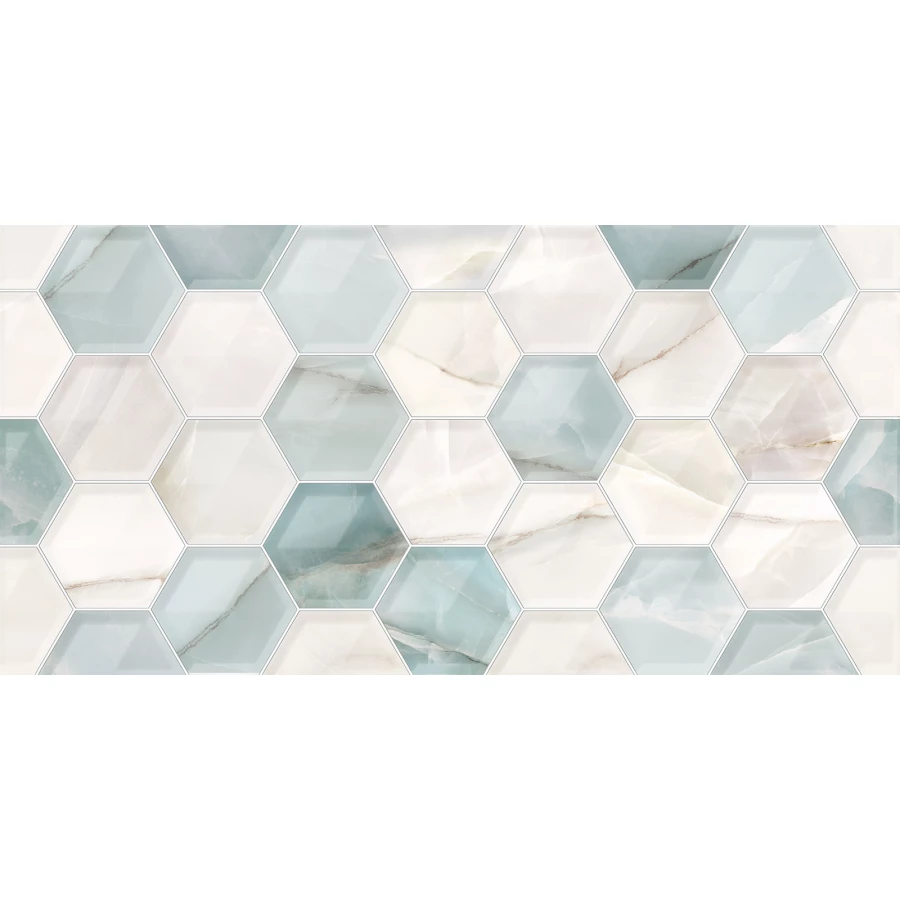 Плитка облицовочная Alma Ceramica Maritime рельефная матовая бирюзовая TWU2550MRM16 50х24,9 см