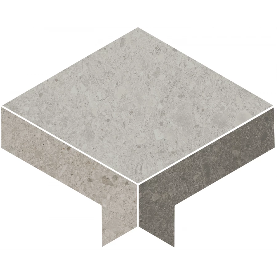 Декор Kerama Marazzi Чеппо ди Гре 2 наборный обрезной матовый серый ID171 30x24 см