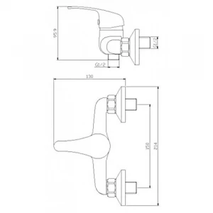Смеситель для душа Rossinka Y Y35-41 хром