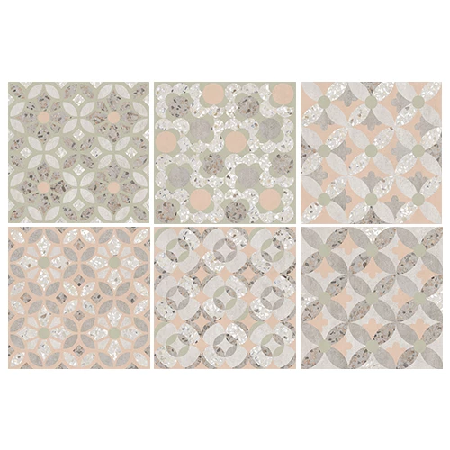 Декор Vitra Beton-Terrazzo Пэчворк Лаппато Ректификат бежевый 60х60 см