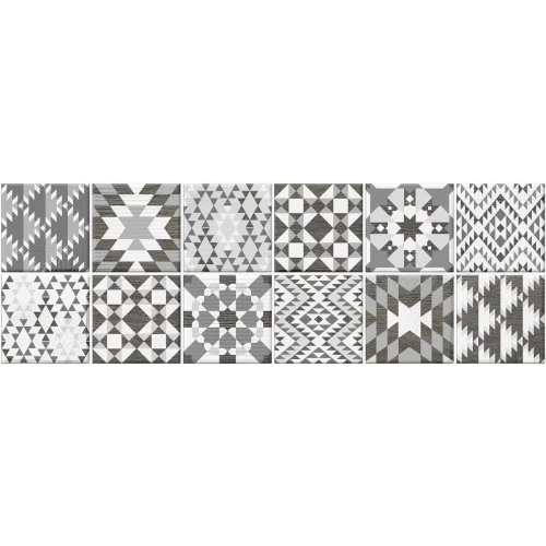 Плитка облицовочная рельефная Alma Ceramica Scandi многоцветный 20*60 см