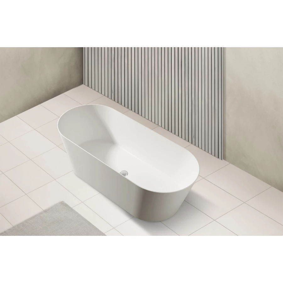 Ванна из искусственного камня Abber Stein белая матовая AS9622 165x70 см