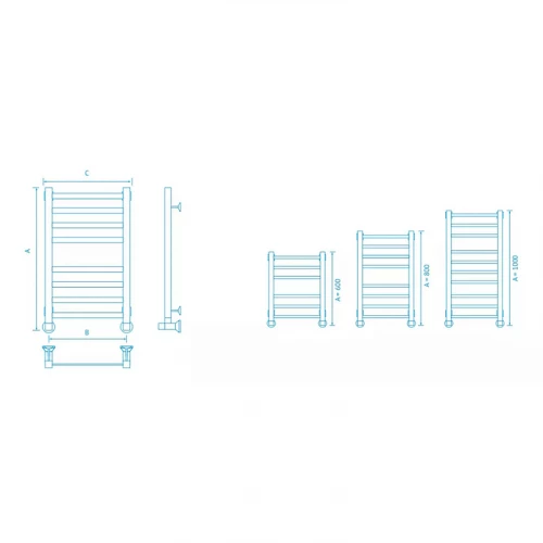 Полотенцесушитель водяной Маргроид Вид 81/10 80х50 см