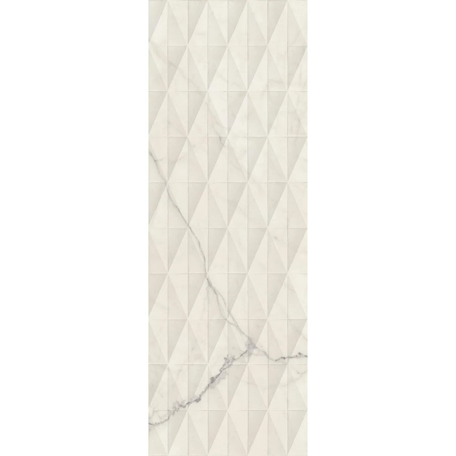 Плитка настенная Marazzi Allmarble Wall Statuario Struttura Pavé Lux 3D белый 40х120 см