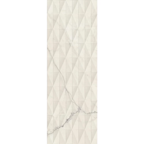 Плитка настенная Marazzi Allmarble Wall Statuario Struttura Pavé Lux 3D белый 40х120 см