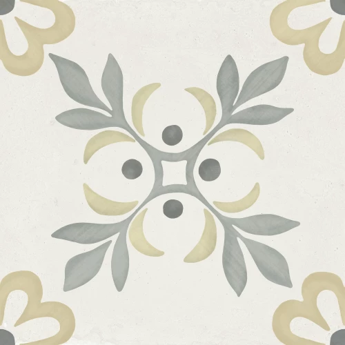 Керамогранит Harmony Peronda Llevant Yellow Garden LT матовый бело-желтый 3386040460 22,3х22,3 см