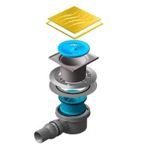 Точечный трап Pestan Confluo Standard Tide Gold 13000113 15х15 см