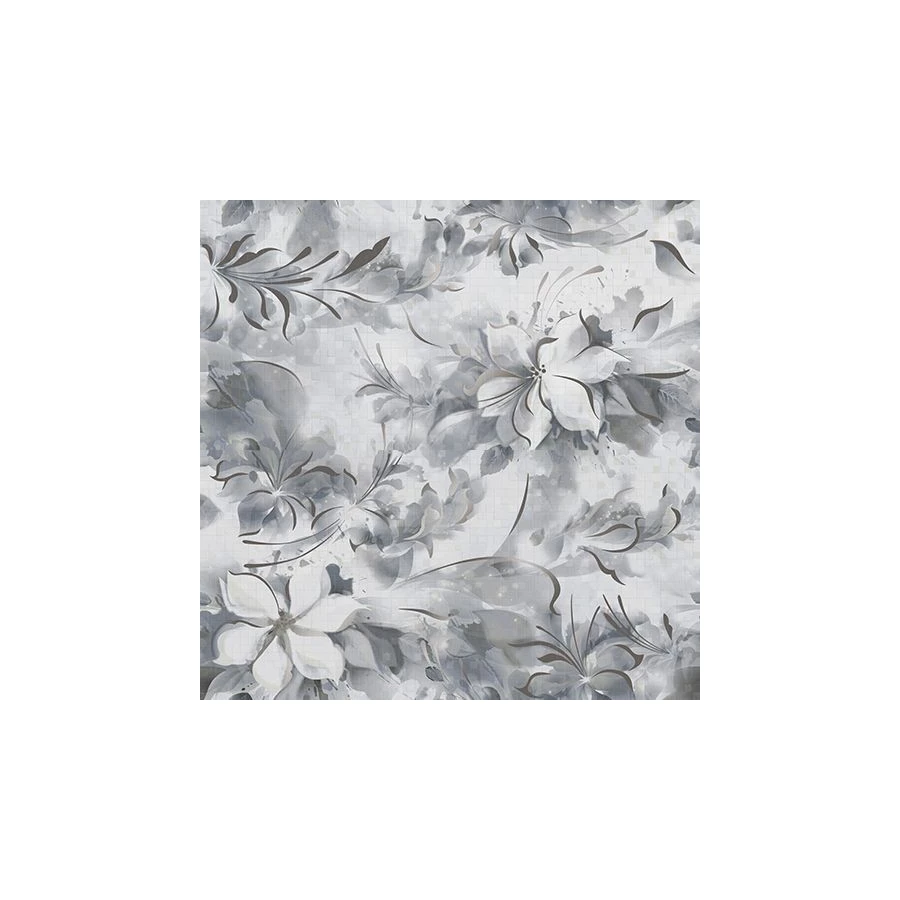 Панно Kerlife Pixel Gris Fiori серый (компл. из 2-х шт.) 63.0*63.0 см