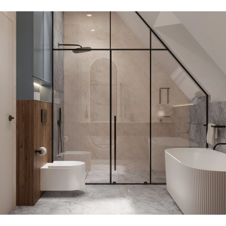 Керамогранит Arcadia Ceramica Arctic Pearl Carving бежевый CR4011-A 120х60 см