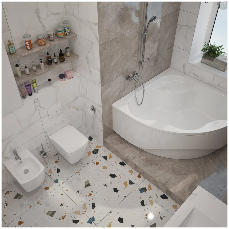 Акриловая ванна Lavinia Boho Aveo S1-3704014P универсальная (комплект 3 в 1) 140x140 см