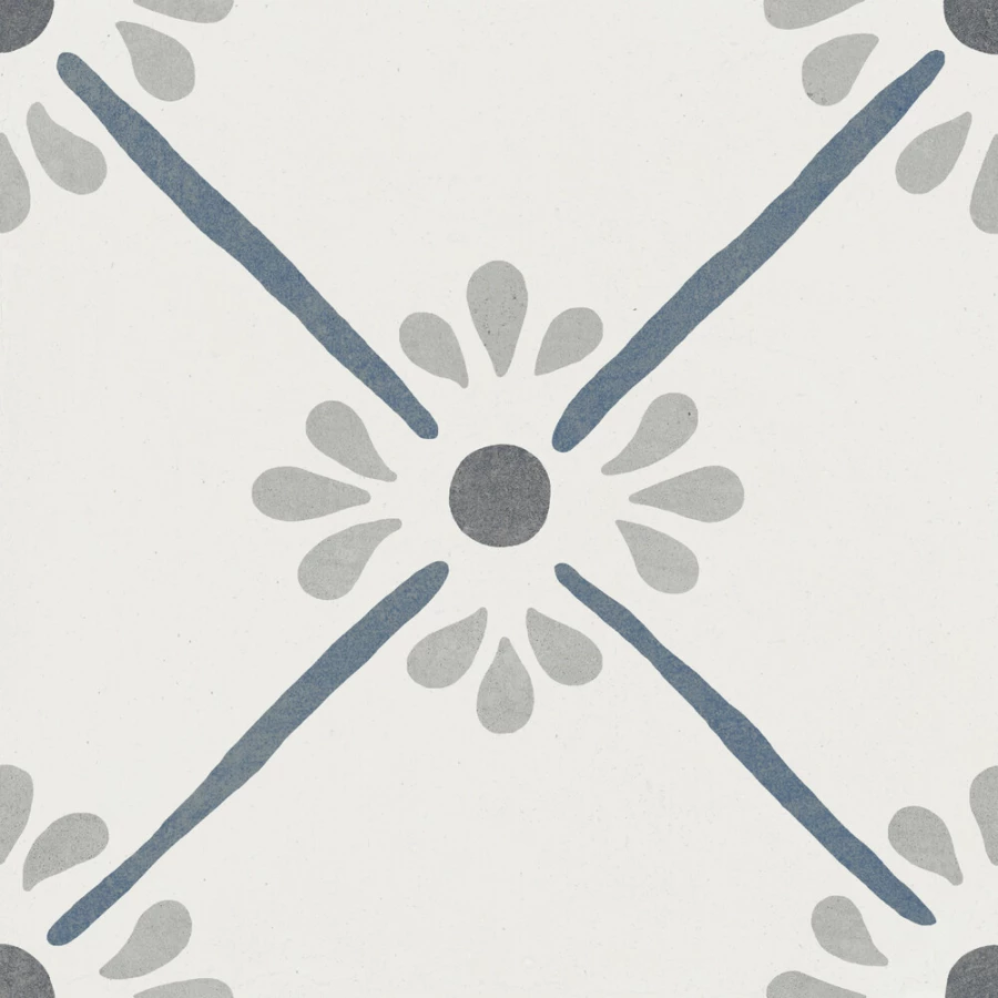 Керамогранит Harmony Peronda Provenza Blue Flower матовый многоцветный 3386037787 22,3х22,3 см