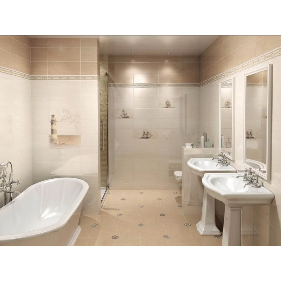 Декор Kerama Marazzi Кампанелла Корабль 7150\3F 50х20 см