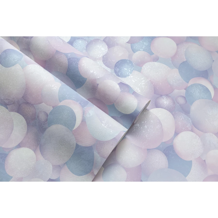 Обои флизелиновые Palitra Home Bubbles HomeColor голубые HC71650-65 1,06х10,05 м