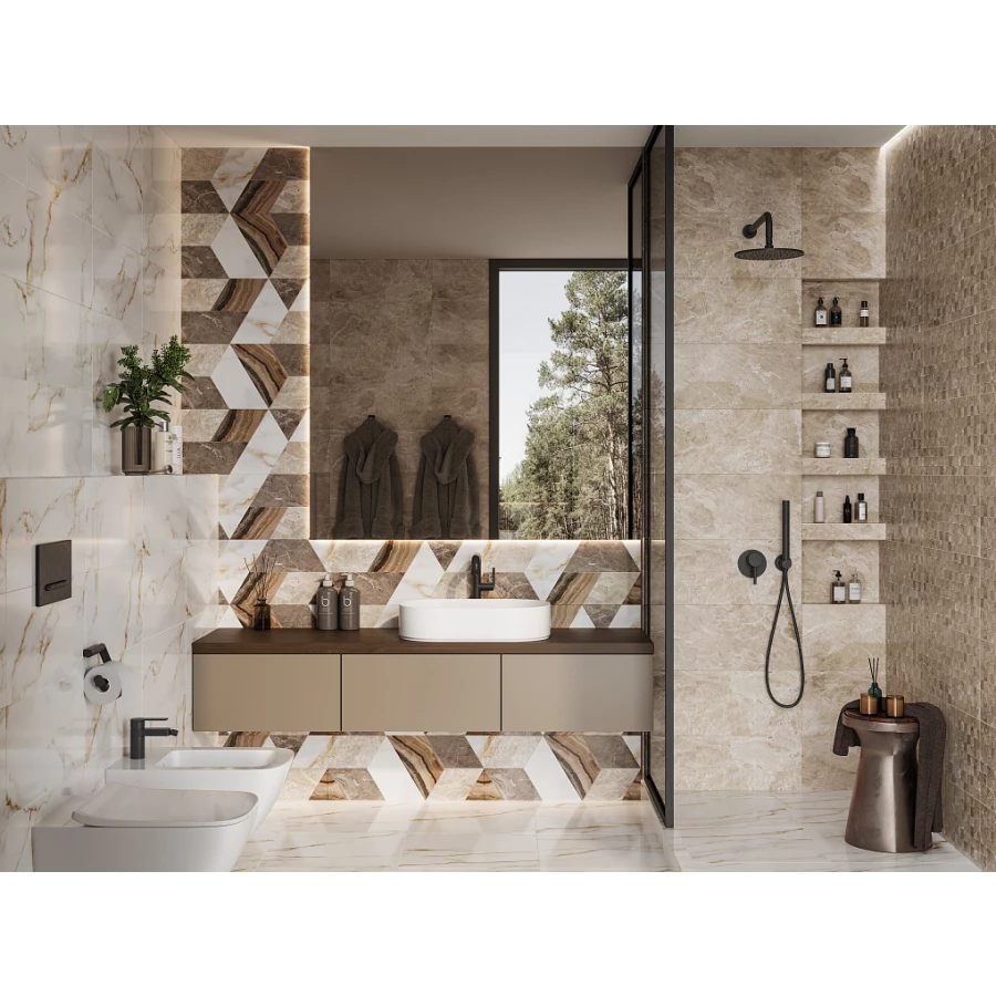 Плитка настенная Gracia Ceramica Joy beige бежевый 03 010100001524 60х25 см