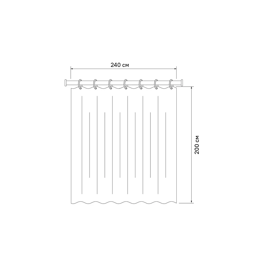 Штора для ванной Iddis полиэстер BD06P24i11 240x200 см