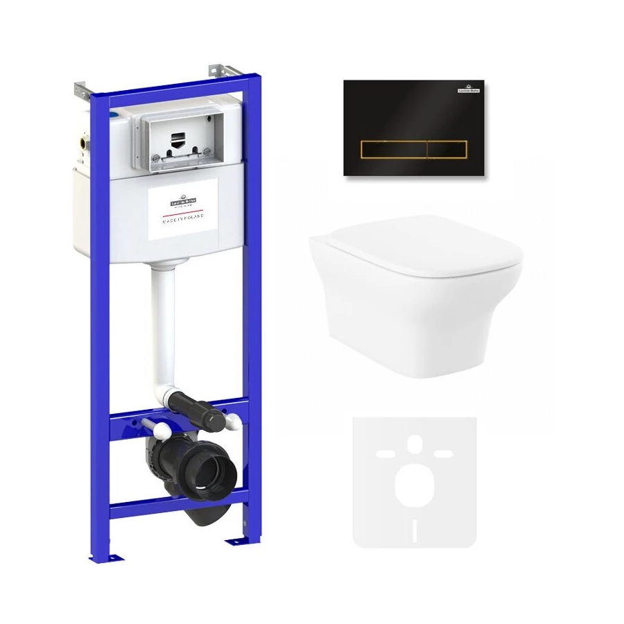 Унитаз Lavinia Boho Relfix Bristol Rimless 75110214 (комплект 6 в 1 )