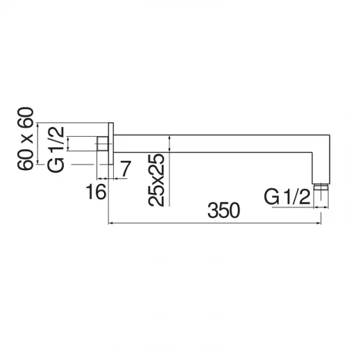 Держатель верхнего душа Nobili хром AD138/24CR