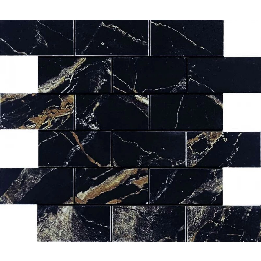 Мозаика Velsaa Mosaic Alcantro Mosaic Nero Brick Bone 34,6х29,7 см